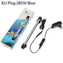 Load image into Gallery viewer, Aquarium Fish Tank 9/12/15/21 LED Light Blue/White 18/28/38/48CM Bar Submersible Waterproof Clip Lamp Decor EU Plug