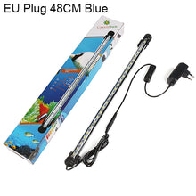 Load image into Gallery viewer, Aquarium Fish Tank 9/12/15/21 LED Light Blue/White 18/28/38/48CM Bar Submersible Waterproof Clip Lamp Decor EU Plug