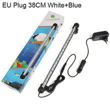 Load image into Gallery viewer, Aquarium Fish Tank 9/12/15/21 LED Light Blue/White 18/28/38/48CM Bar Submersible Waterproof Clip Lamp Decor EU Plug