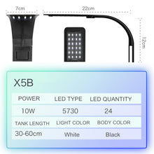Load image into Gallery viewer, Super Slim LED Aquarium Light Lighting plants Grow Light 5W/10W/15W Aquatic Plant Lighting Waterproof Clip-on Lamp For Fish Tank