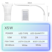 Load image into Gallery viewer, Super Slim LED Aquarium Light Lighting plants Grow Light 5W/10W/15W Aquatic Plant Lighting Waterproof Clip-on Lamp For Fish Tank