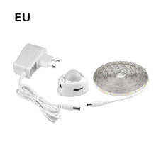 Load image into Gallery viewer, 12v Cabinet Light Night Sensor1M 2M 3M 4M 5M Motion Sensor LED Strip Bedroom Closet Stairs Wardrobe lamp 110V-220V Power Supply
