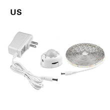 Load image into Gallery viewer, 12v Cabinet Light Night Sensor1M 2M 3M 4M 5M Motion Sensor LED Strip Bedroom Closet Stairs Wardrobe lamp 110V-220V Power Supply