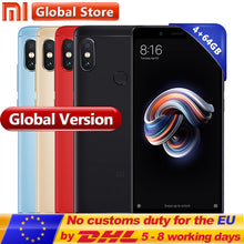 Load image into Gallery viewer, Original Global Version Xiaomi Redmi Note 5 4GB 64GB Snapdragon S636 Octa Core Mobile Phone 5.99" 4000mAh 12.0MP+5.0MP